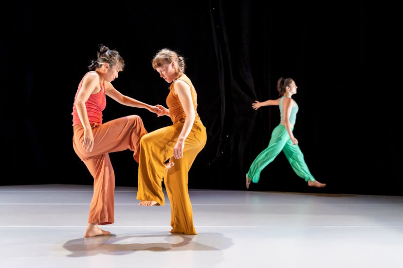 Three dancers performing in Four by Four